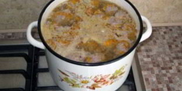 сырный суп с фаршем