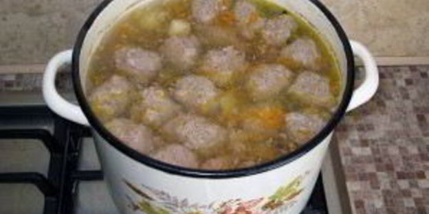 сырный суп с фаршем