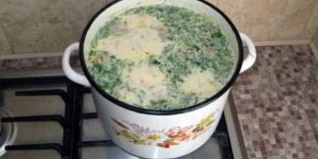 сырный суп с фаршем