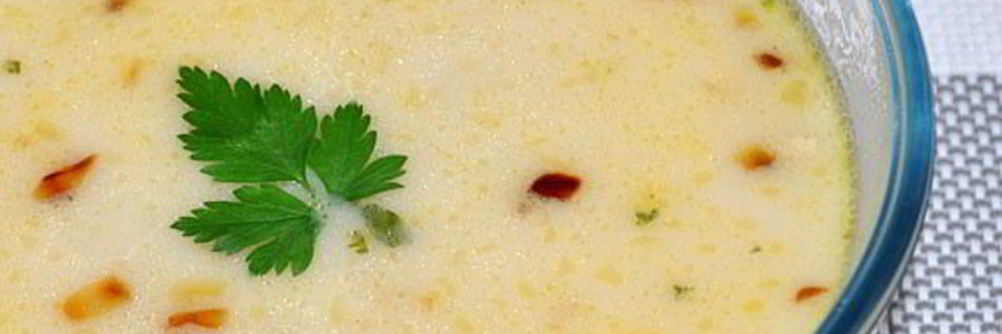 Сырный суп с фасолью