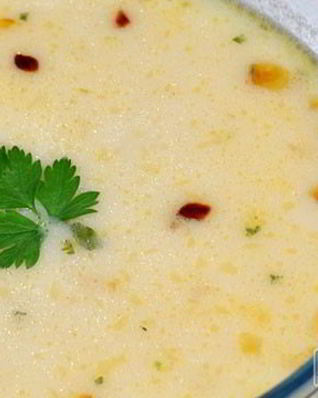 Сырный суп с фасолью