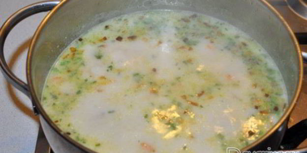 сырный суп с фасолью