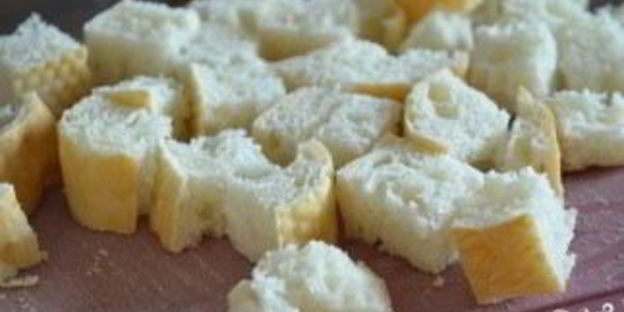 сырный суп с гренками