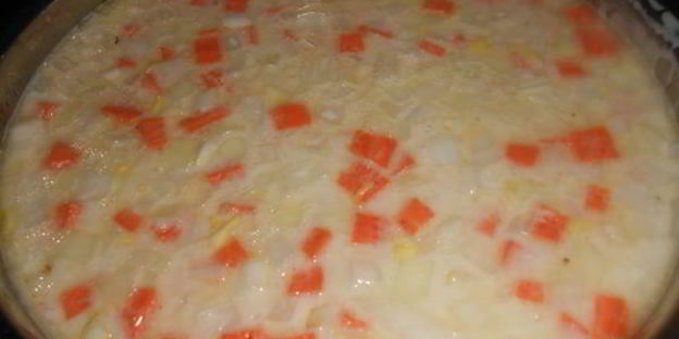 сырный суп с грецким орехом