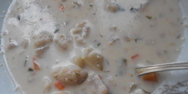 сырный суп с грецким орехом