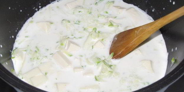 сырный суп с грудинкой