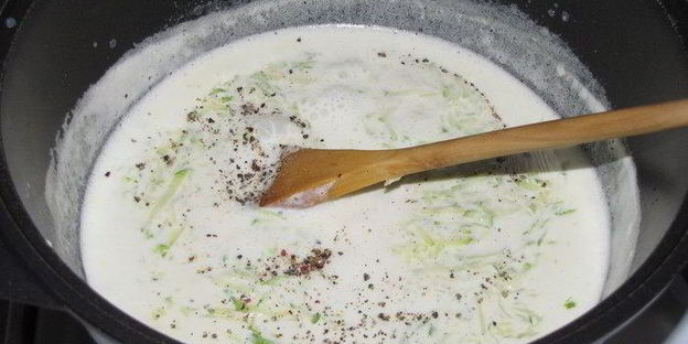 сырный суп с грудинкой