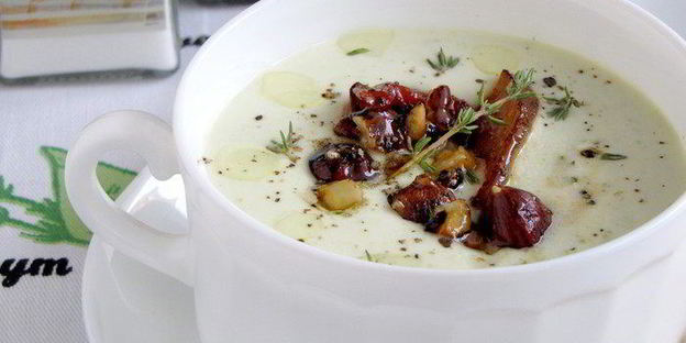 сырный суп с грудинкой