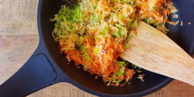 сырный суп с хрустящими морковными отрубями