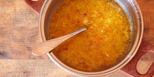 сырный суп с хрустящими морковными отрубями