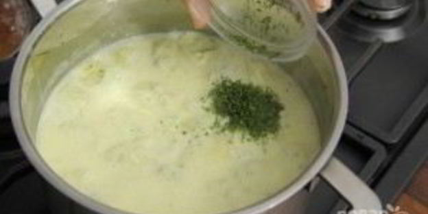 сырный суп с клецками