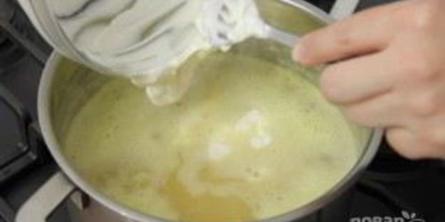 сырный суп с клецками