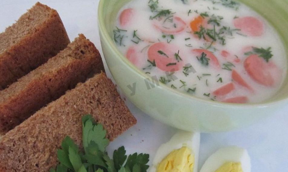 Рецепт сырного супа с колбасой и плавленным сыром