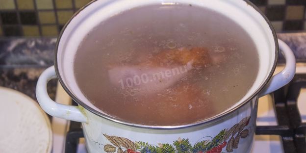 сырный суп с копченой курицей