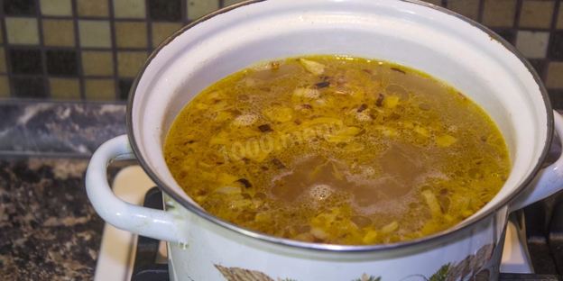 сырный суп с копченой курицей