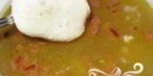 сырный суп с копченостями