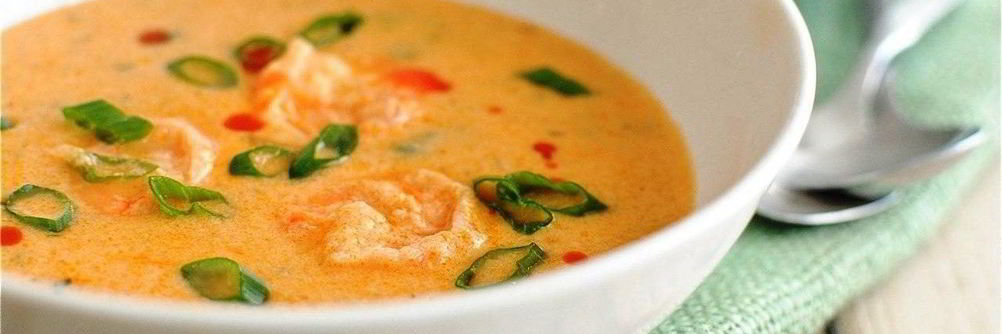 Сырный суп с креветками