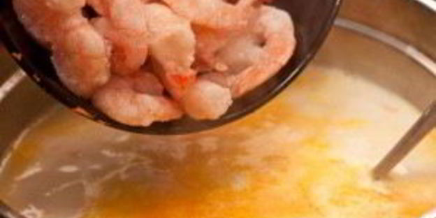 сырный суп с креветками