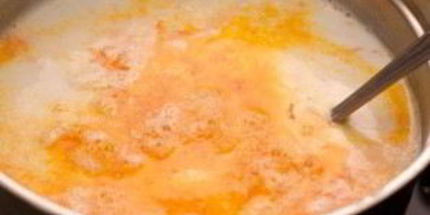 сырный суп с креветками