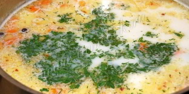 сырный суп с куриной грудкой