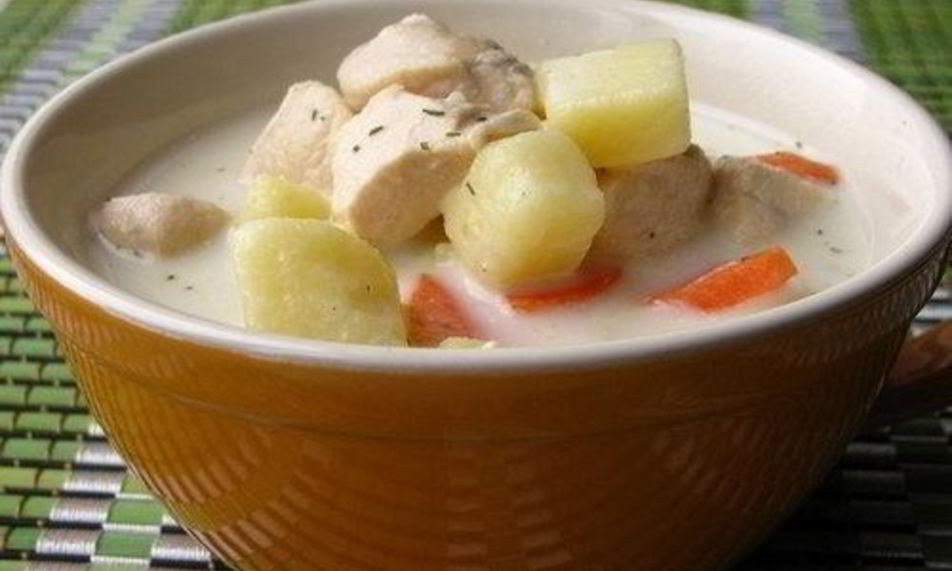 Рецепт сырного супа с куриным филе и овощами