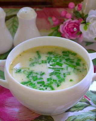 Сырный суп с курицей