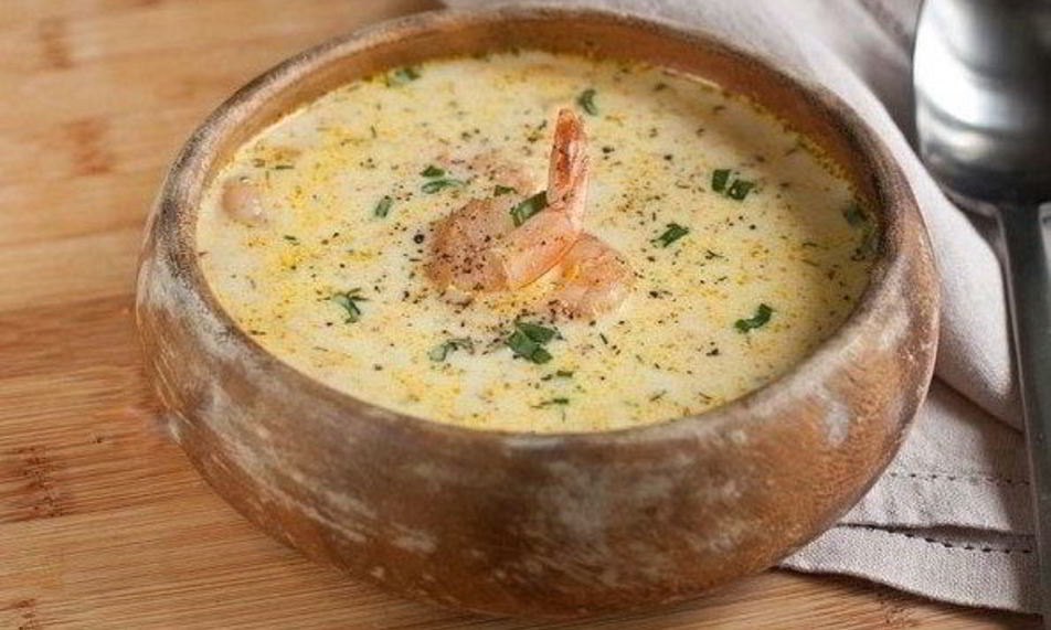 Рецепт сырного супа с морковью и креветками