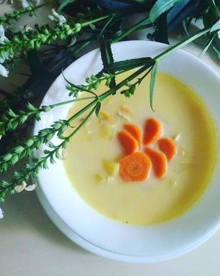 Сырный суп с морковью