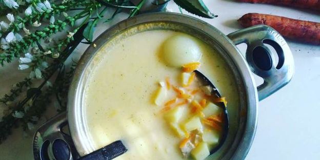 сырный суп с морковью