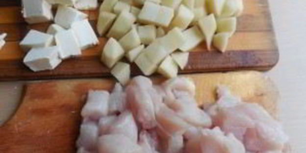 сырный суп с мясом