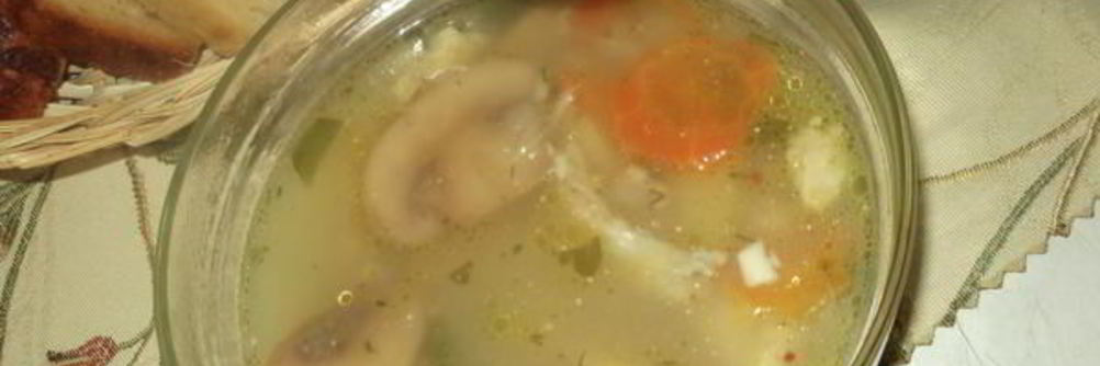 Сырный суп с шампиньонами