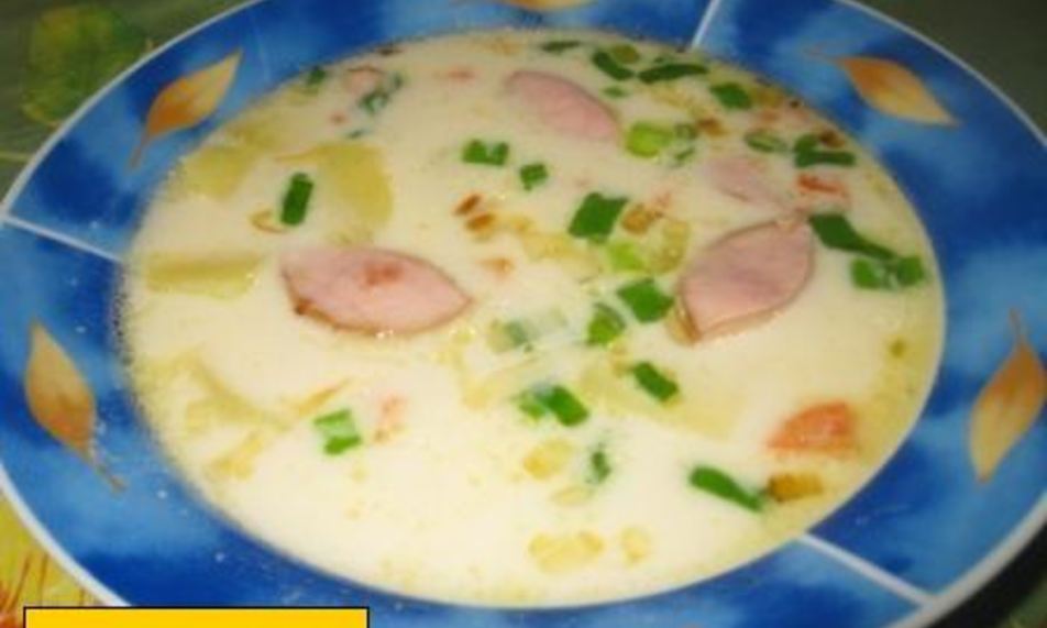 Рецепт сырного супа с сосиской и картошкой