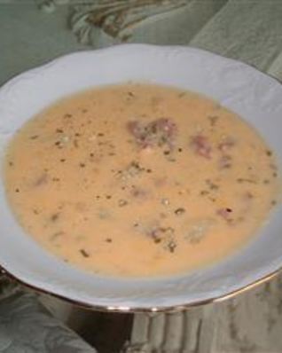 Сырный суп с ветчиной и картошкой