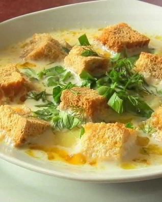 Сырный суп со сливками