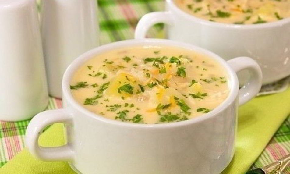 Рецепт сырного супчика с курицей и рисом