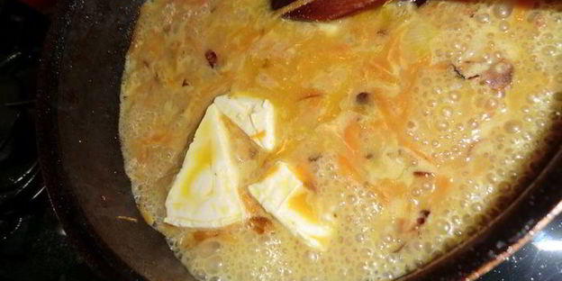 сырный супчик с курочкой и клецками