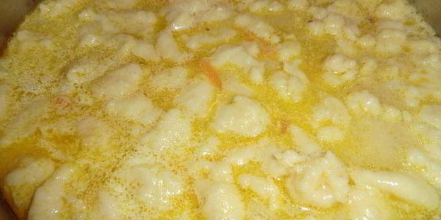 сырный супчик с курочкой и клецками