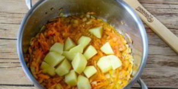 томатный крем-суп с хрустящим рисом