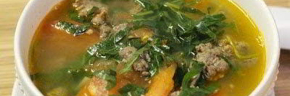 Томатный суп с говядиной