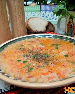 Томатный суп с рисом