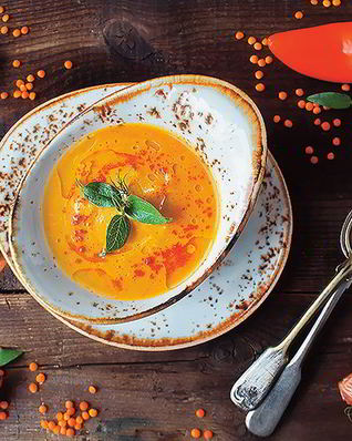 Турецкий суп из красной чечевицы