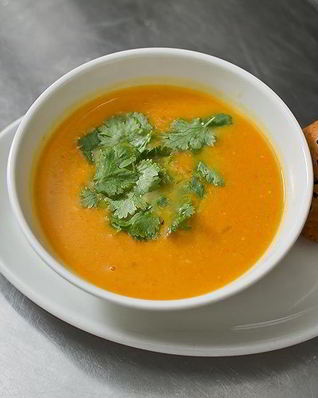 Тыквенный суп с имбирем