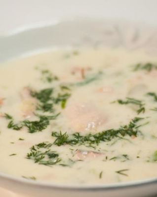 Финская уха с кетой