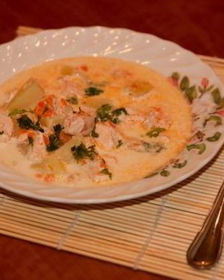 Финская уха со сливками