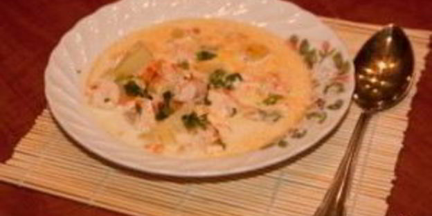 финская уха со сливками