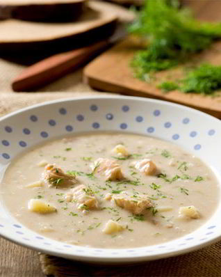 Карельская уха из лосося