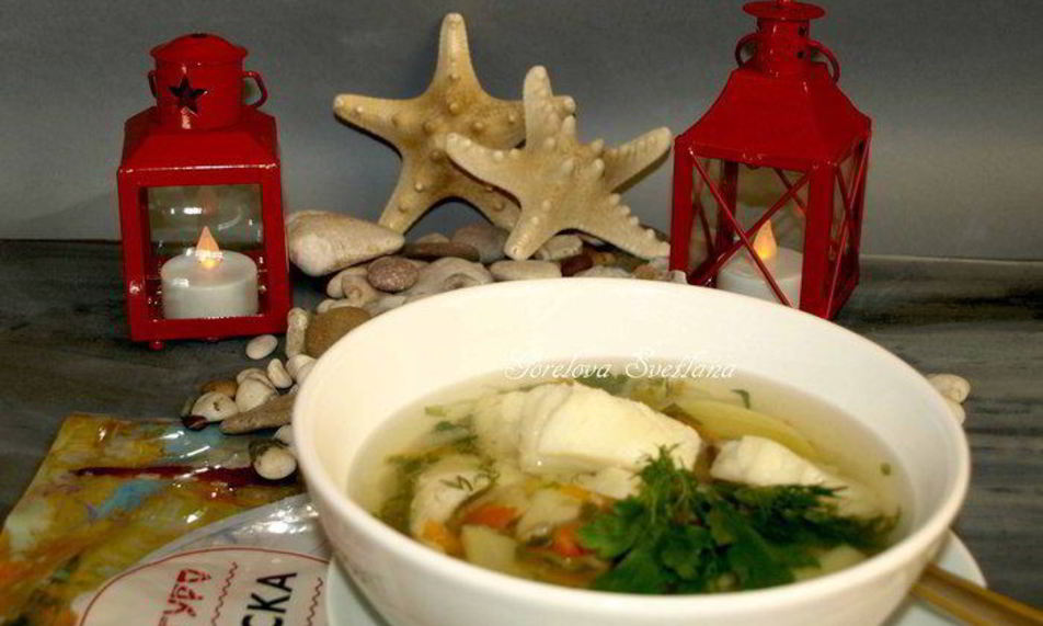 Рецепт хитрой ухи на курином бульоне