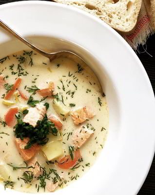 Уха по-фински со сливками