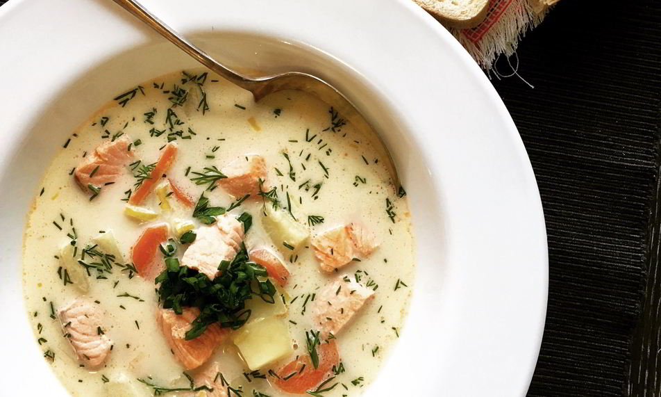 Рецепт ухи по-фински со сливками