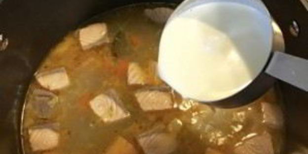 уха по-фински со сливками